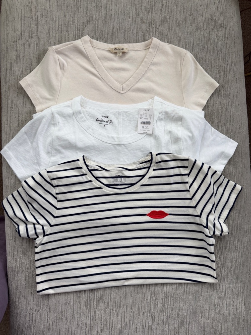 J.Crew & Madewell Tee Bundle Size S Collector Tee + NWT Girlfriend Tee